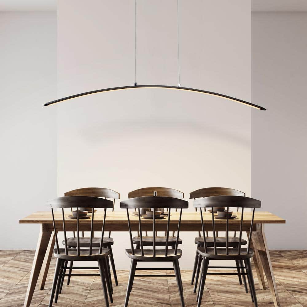 Roxanna 41.5" Black LED Linear Pendant Light