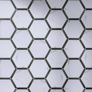 Denia Graphite Gray Hexagon 8.58 in. x 9.89 in. Matte Porcelain Floor and Wall Tile (8.07 sq. ft./Case)
