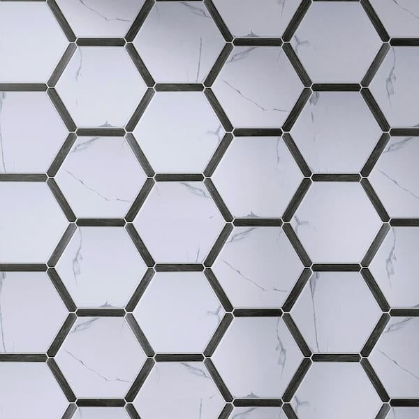 MOLOVO Denia Graphite Gray Hexagon 8.58 in. x 9.89 in. Matte Porcelain Floor and Wall Tile (8.07 sq. ft./Case)