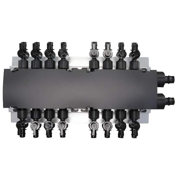 16-Port Plastic PEX-A Manifold with 1/2 in. Poly Alloy Valves