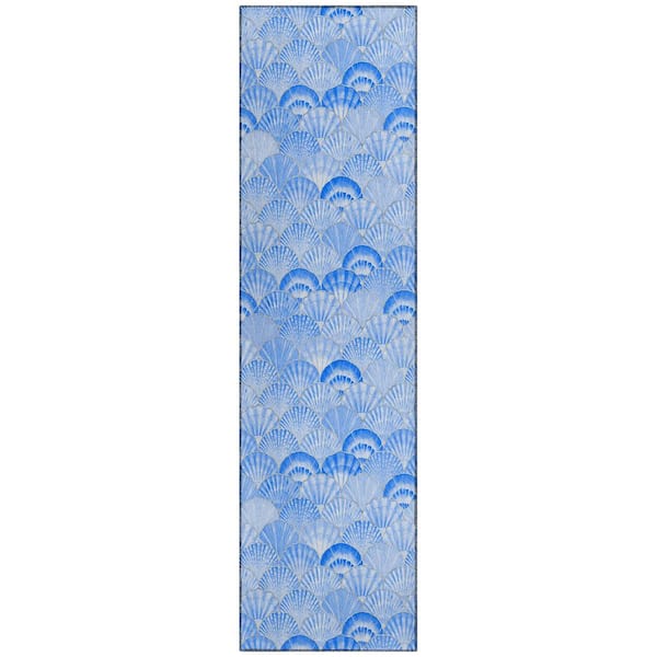 Addison Rugs Surfside Cobalt 2 ft. 3 in. x 7 ft. 6 in. Geometric Indoor/Outdoor Area Rug