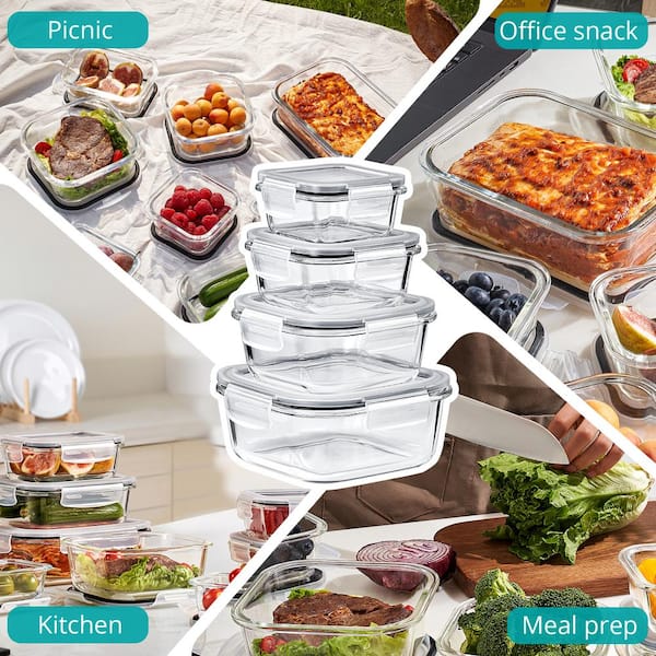Sorbus Glass Food Storage Containers with Lids (16-Piece)-Airtight - Main Image