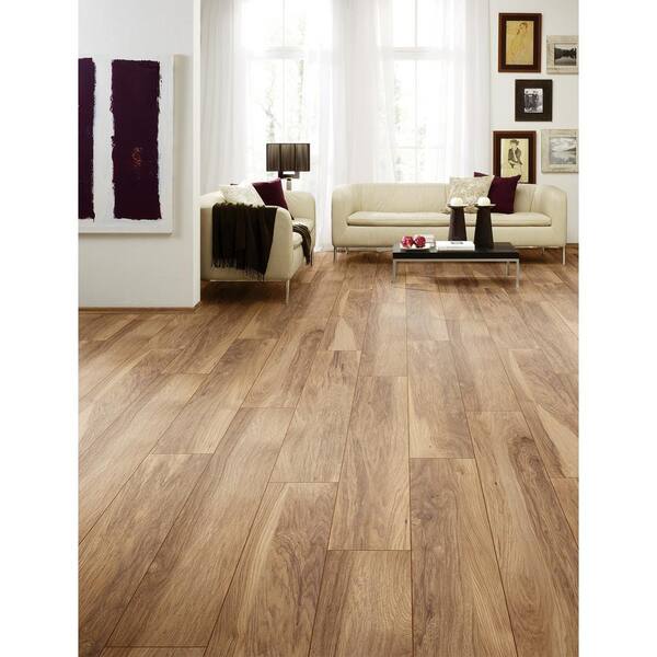 Home Decorators Collection Shefton Hickory 12mm Thick X 6 1 In Wide 47 64 Length Laminate Flooring 14 13 Sq Ft Case 361241 2k346 The Depot - Hickory Laminate Flooring Home Depot