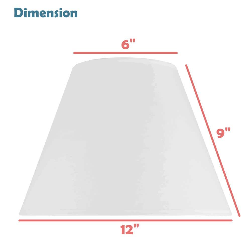 Off-White Linen Empire Lamp Shade, 12" Wide