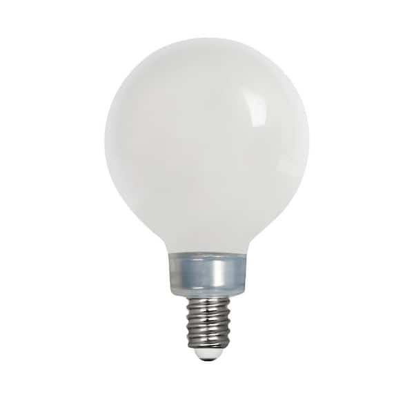 Photo 1 of 40-Watt Equivalent G16.5 ENERGY STAR and CEC Title 20 Dimmable Filament LED Light Bulb Soft White (3-Pack)