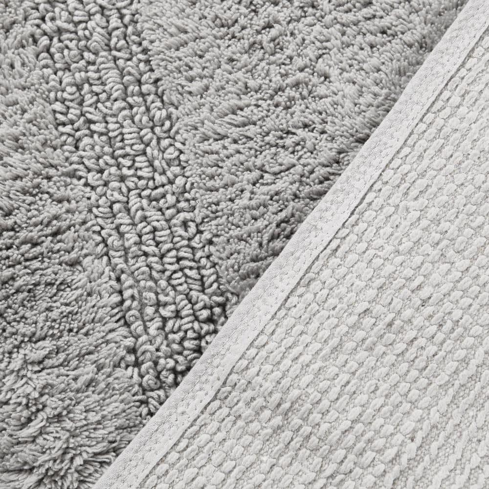 Peniston Light Gray Cotton Bath Rug Runner 60" x 22"