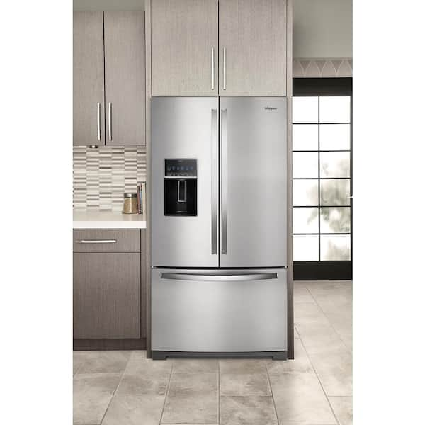 Shop Whirlpool French Door Refrigerator & Electric Range Suite in  Fingerprint-Resistant Stainless Steel at