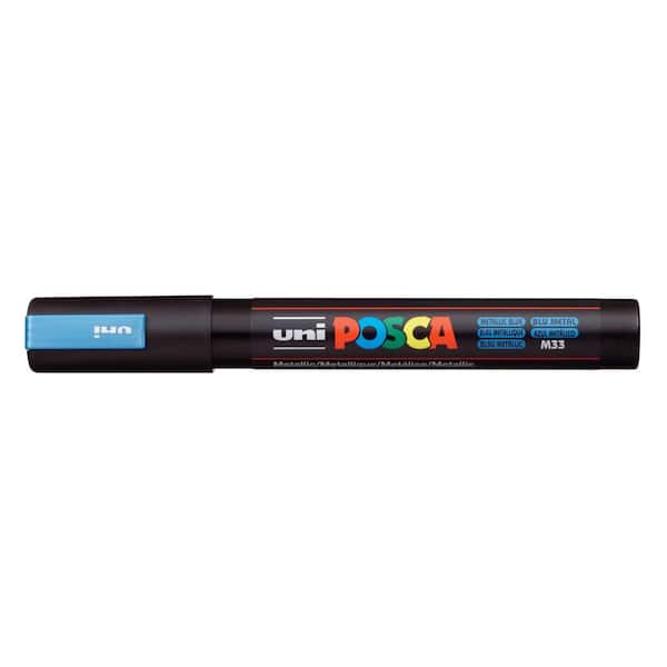 POSCA PC-5M Medium Bullet Paint Marker, Metallic Blue