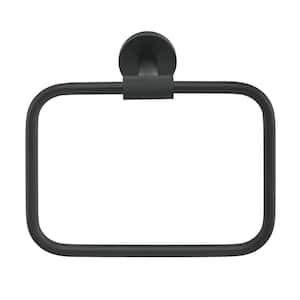 Avallon Wall Mounted Towel Ring in Matte Black
