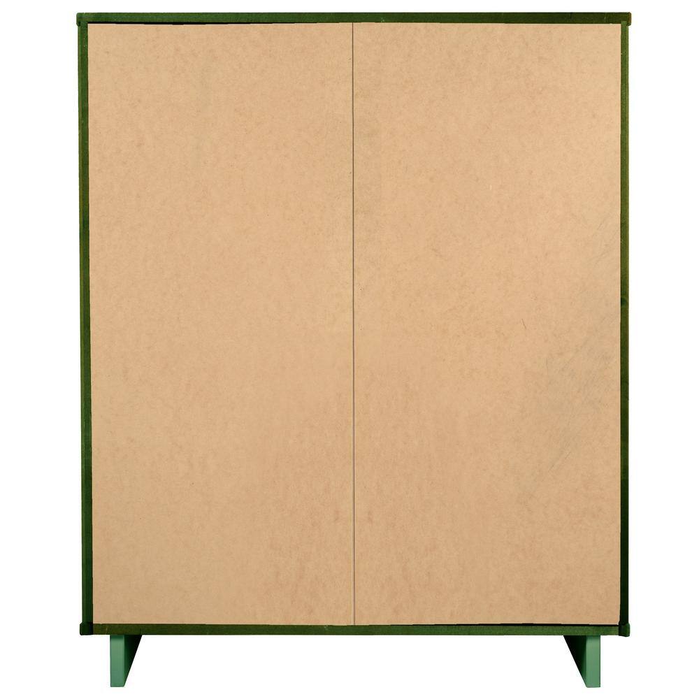 Granville Sage Green Modern 5-Drawer Chest with Metal Handles