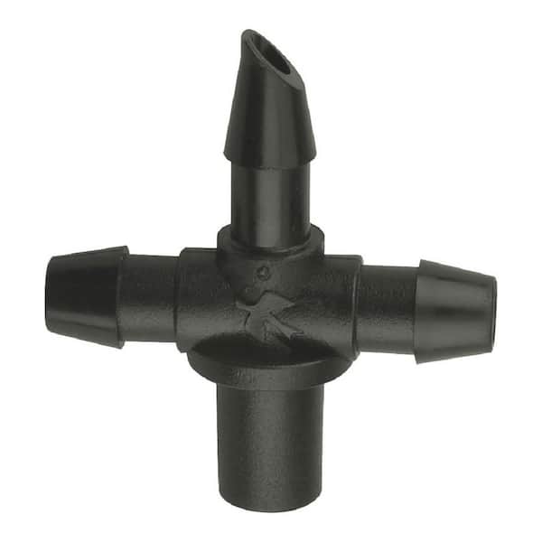 Barbed 1/4" Tubing Cross for Drip Irrigation Systems-100 pack 