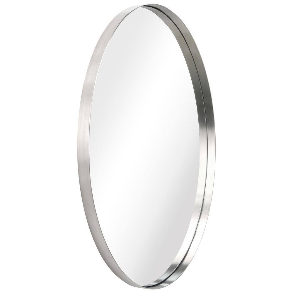 Brushed Silver 36" x 24" Rectangular Wall Mirror