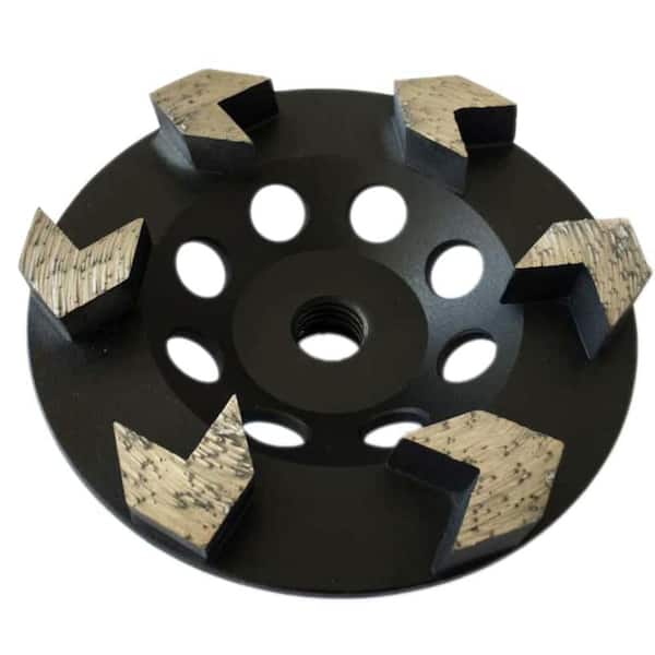 5 in. High Performance Aggressive Diamond Grinding Wheel, 30/40 Grit, Arrow Segment, 5/8 in. 11 Threaded Arbor
