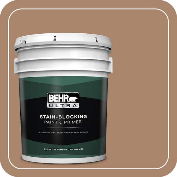 BEHR ULTRA 5 gal. #S220-5 Nutshell Semi-Gloss Enamel Exterior Paint & Primer