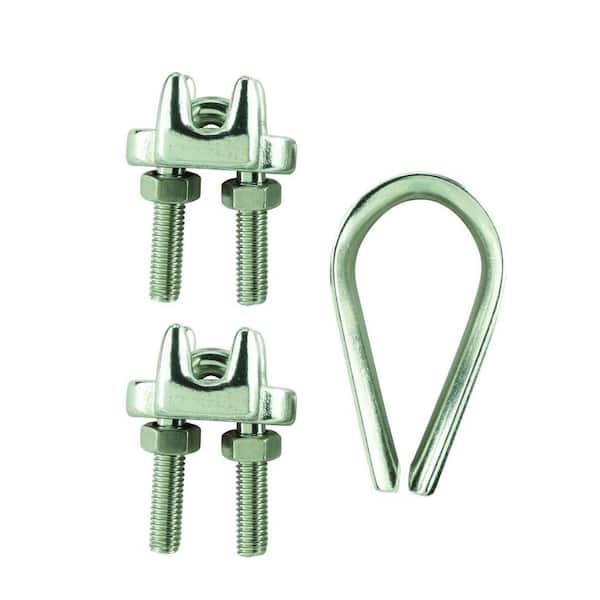 Everbilt 3/16 in. Stainless Steel Clamp Set (3-Pack) 43084 - The