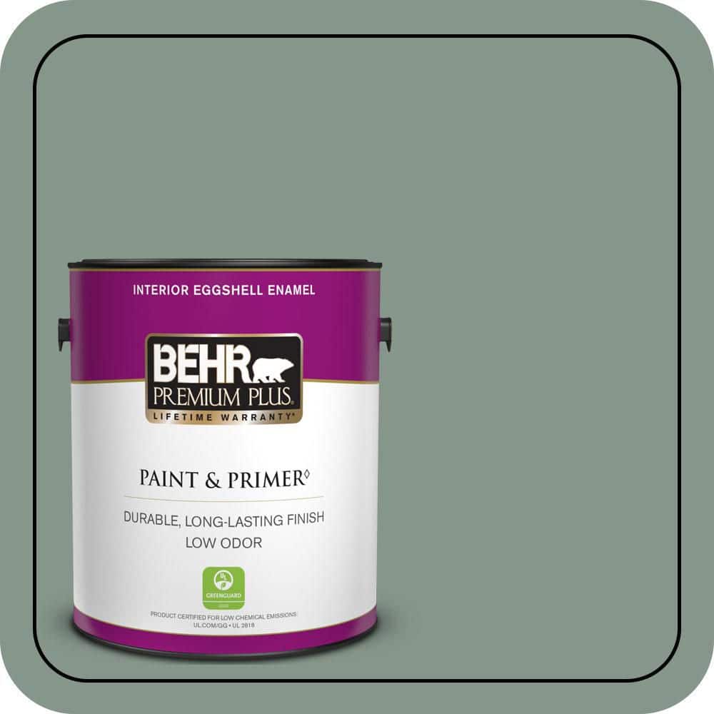 1 gal. #N420-4 Underground Gardens Eggshell Enamel Low Odor Interior Paint & Primer price history on PriceWatchPro