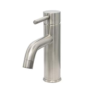 St. Lucia 1-Handle Single Hole Bathroom Faucet in Brushed Nickel