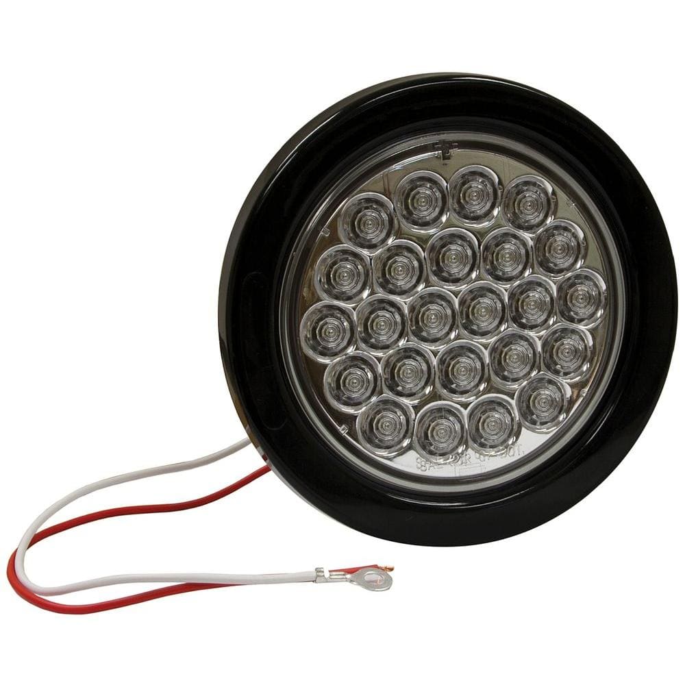 2 4" Round Clear White 20 LED Truck Trailer Reverse Back Up Utility Light Kits