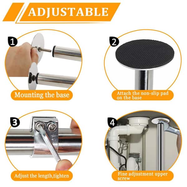Numhew Undermount Sink Repair Kit with Adjustable Steel Brackets
