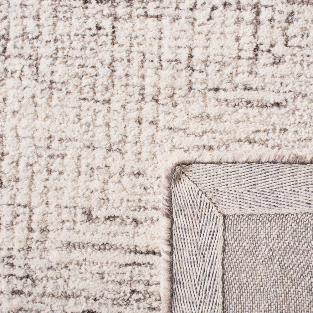 Gray Abstract Hand Tufted Wool Square Area Rug