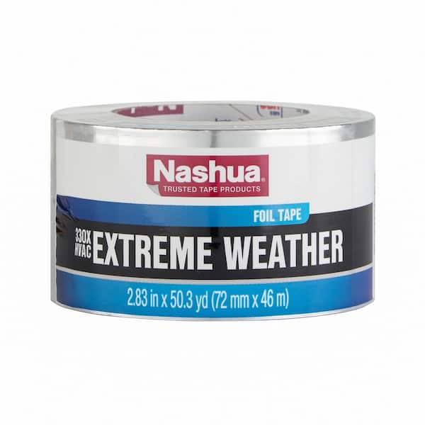 Nashua 1087665 Extreme Weather HVAC Foil Tape #330X Silver 2.83" x 50.3 Yd 