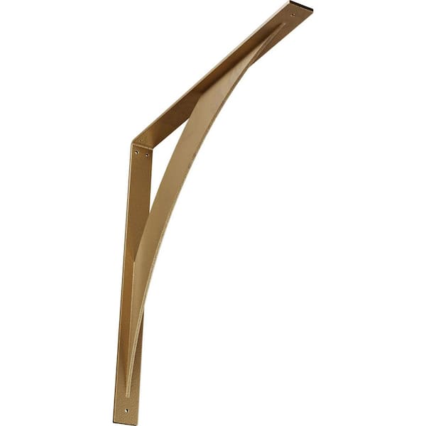 Ekena Millwork 2 in. x 24 in. x 24 in. Steel Hammered Gold Legacy Bracket