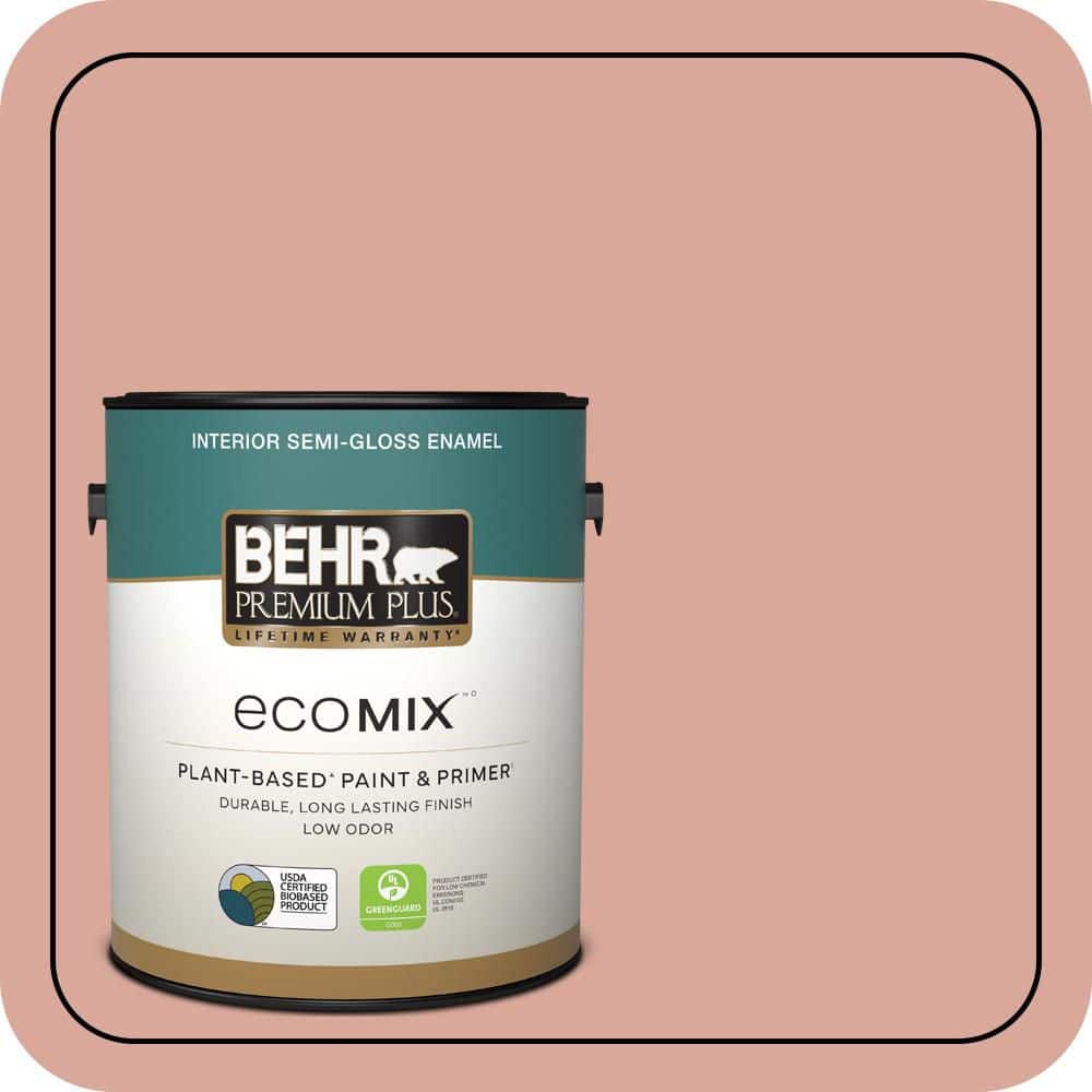 1 gal. #PMD-70 Cottage Rose Semi-Gloss Enamel EcoMix Plant-Based Interior Paint & Primer product image for price tracking