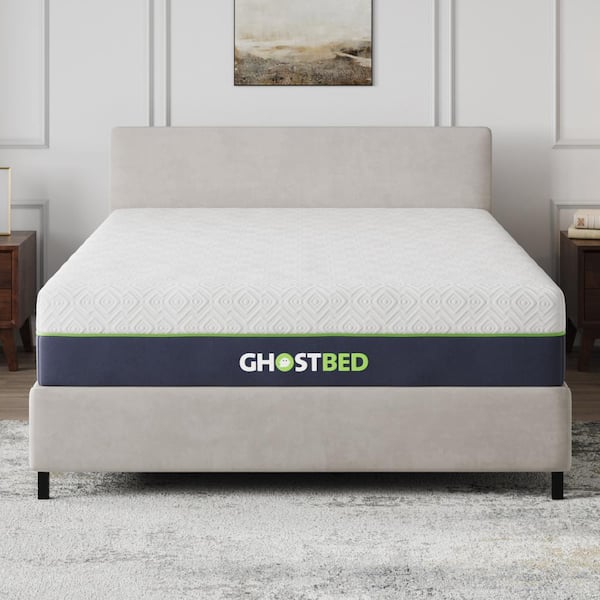 GHOSTBED Eco Breeze King Medium Firm 12 Inch Eco Soy Based Gel Memory Foam Mattress 12EBSM66 ...