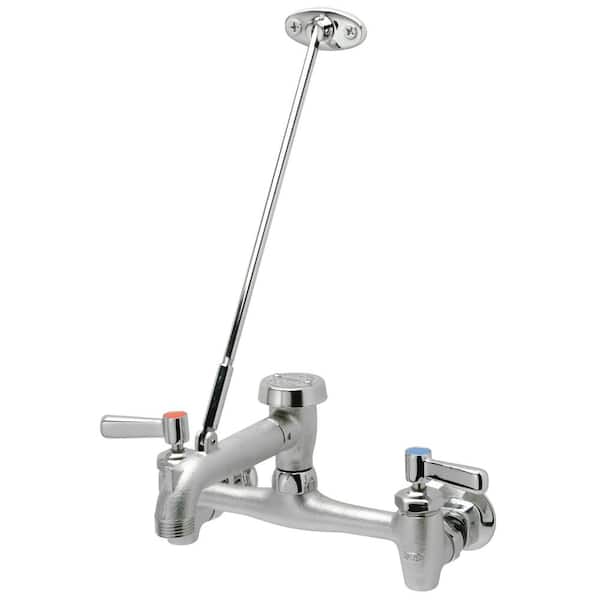 Zurn AquaSpec 2-Handle Wall-Mount Standard Kitchen Faucet for service sink in Chrome