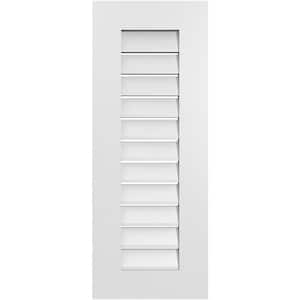14 in. x 36 in. Vertical Surface Mount PVC Gable Vent: Functional with Standard Frame
