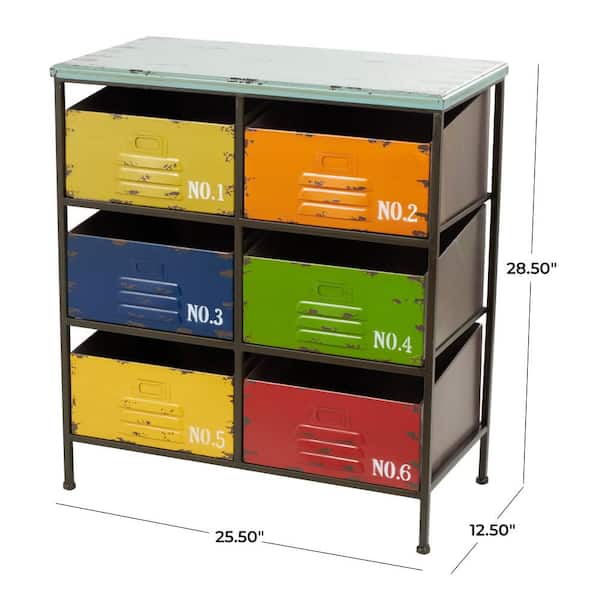 Metal Stationary Multi Colored Storage Unit