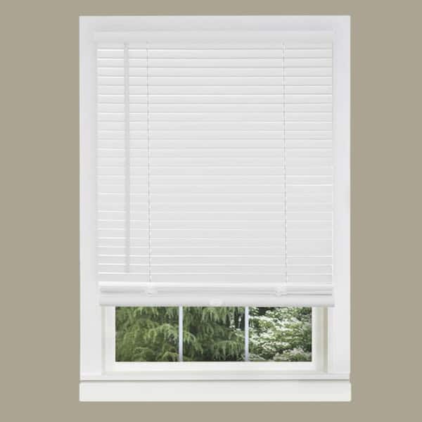 Unbranded 36 in. x 64 in. White Cordless Morningstar GII Vinyl Blind/Shade 1 in. Slate Pearl