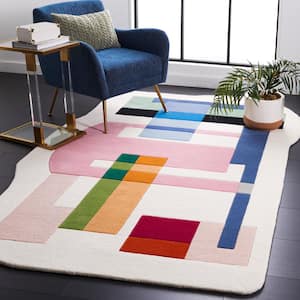 Fifth Avenue Ivory/Pink 5 ft. x 8 ft. Abstract Geometric Area Rug