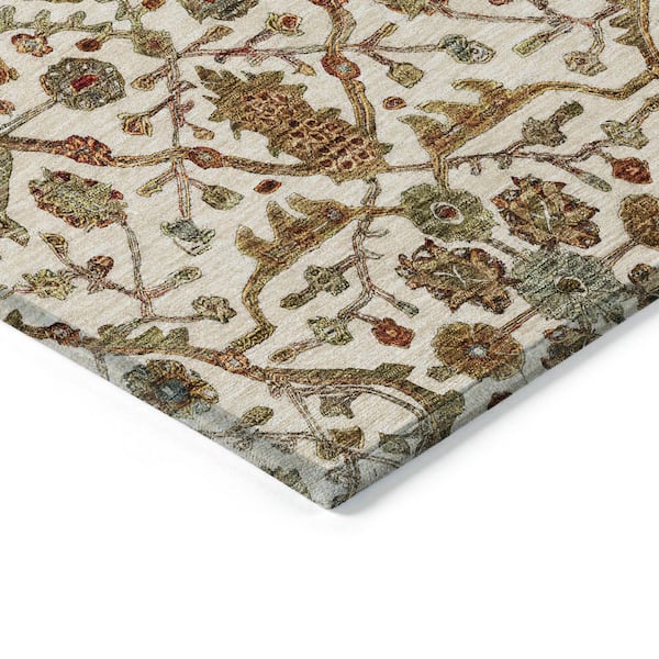 Chantille Machine Washable Indoor/Outdoor Abstract ACN1130 Ivory 1 ft. 8 in. x 2 ft. 6 in. Area Rug
