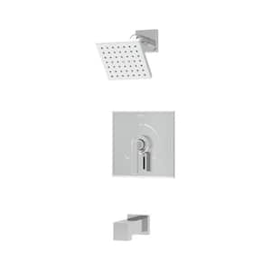 Duro HydroMersion Tub and Shower Faucet Trim Kit Wall Mounted with Single Handle - 1.5 GPM (Valve Not Included)