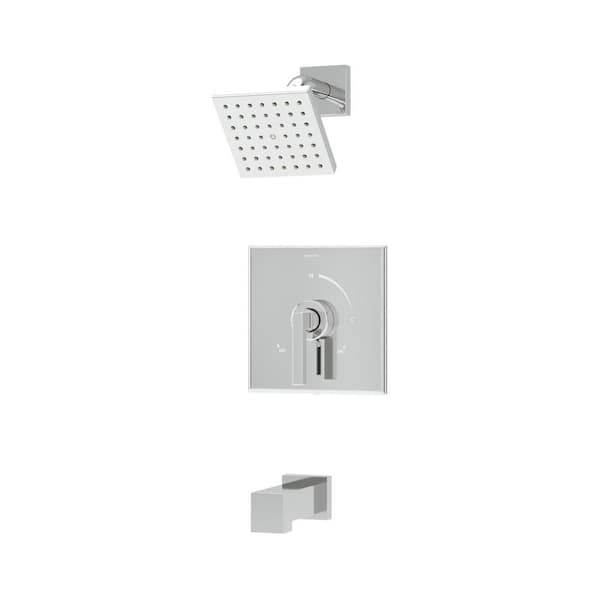 Duro HydroMersion Tub and Shower Faucet Trim Kit Wall Mounted with Single Handle - 1.5 GPM (Valve Not Included)