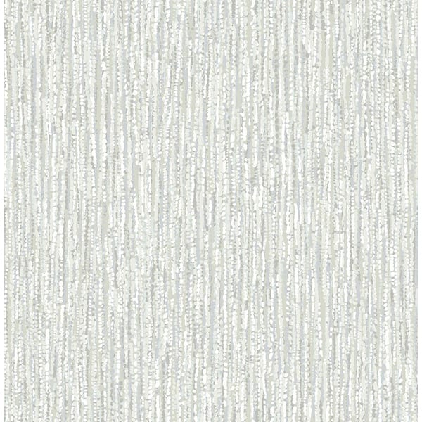 A-Street Prints Corliss Grey Beaded Strands Wallpaper Sample