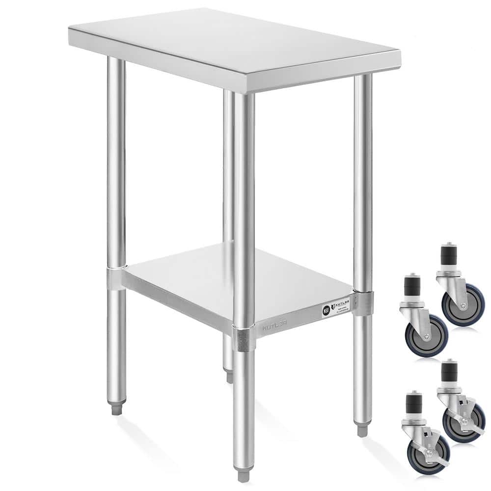 KUTLER Stainless Steel Commercial Prep and Work Table with Undershelf