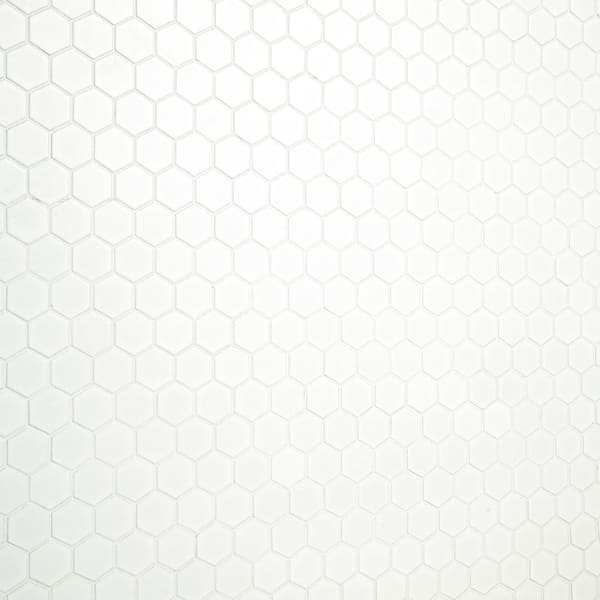 MSI White 2 in. Hexagon 11 in. x 11 in. x 0.25 in. Matte