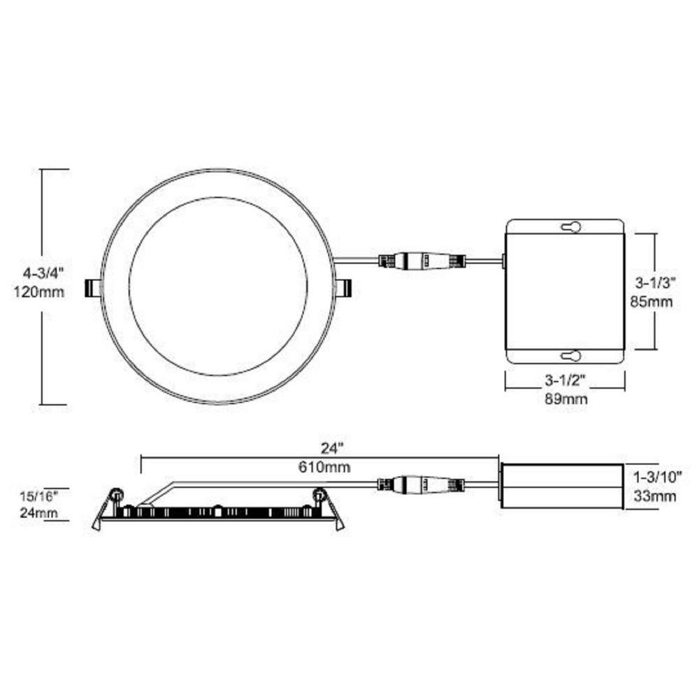 White Aluminum 4" Round LED Downlight with Selectable CCT