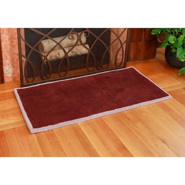 2 ft. x 5 ft. Contemporary Rectangular Area Rug, Plum Wine