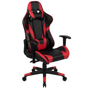 X20 Faux Leather Swivel Ergonomic Gaming Chair in Red/Black with Adjustable Arms