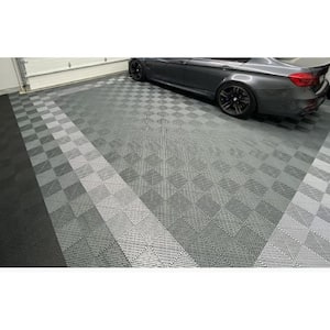 Ribtrax Smooth Home 12 in. W x 12 in. L Slate Gray Polypropylene Tile Flooring (10-Pack)
