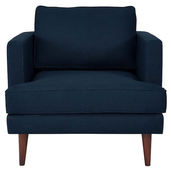 MODWAY Agile Upholstered Fabric Armchair in Blue