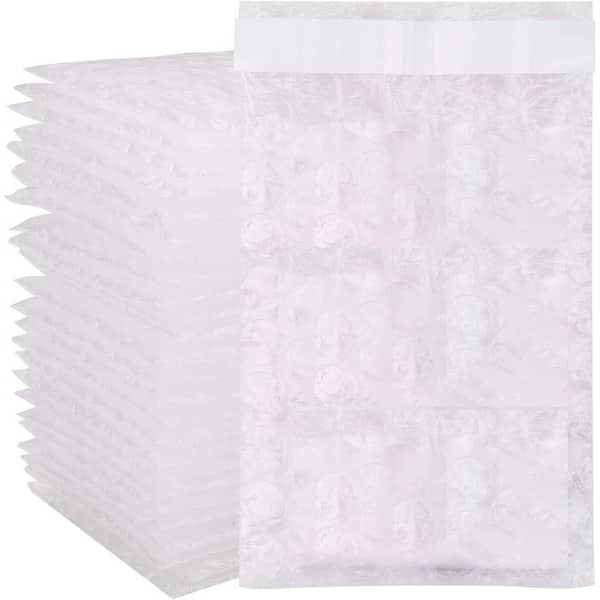 Unbranded 3.15 x 4 Double-Sided Bubble Cushioning Bags Self-Seal Protective Wrap Clear Pouch for Shipping Packing Moving 100 Pack