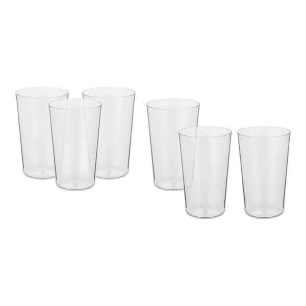 Plastic Tumblers Drinking Glasses Set of 2 Clear,Acrylic Cups For