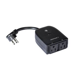 Enbrighten Z-Wave Plus Plug-In Outdoor Smart Switch, Black, Gen5 (14298)