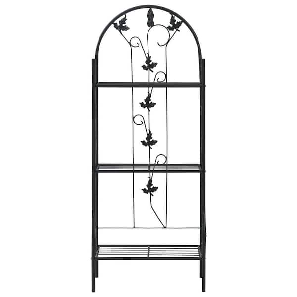 6.2 ft. Garden Obelisk Trellis ; Lightweight Rustproof Plastic Coated Metal Tall Tower Trellis Stand