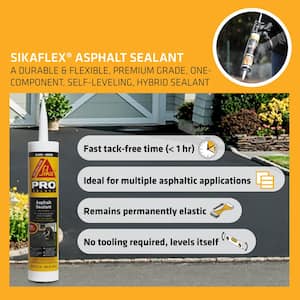9 fl. oz. Sikaflex Self-Leveling Asphalt Sealant in Black