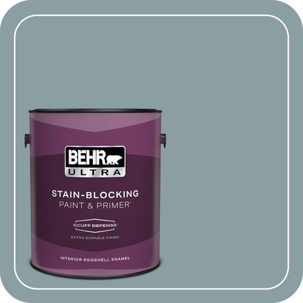 BEHR ULTRA 1 gal. #ECC-65-3 Teal Wave Extra Durable Eggshell Enamel Interior Paint & Primer